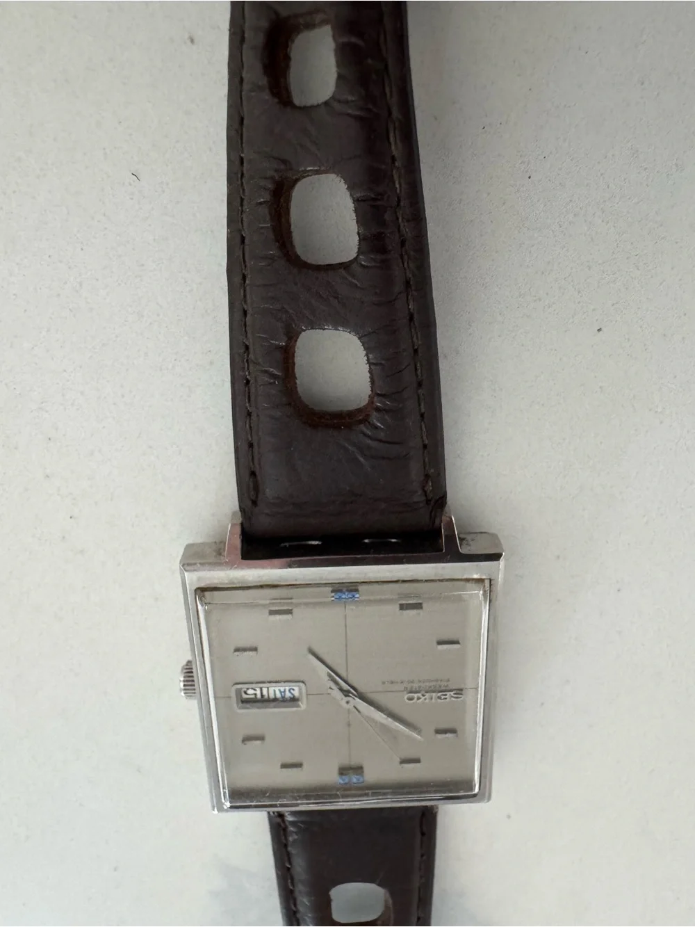 Vintage SEIKO TV 8306 - 5000 Automatic Wristwatch white Dial -RUN Rare 1960s